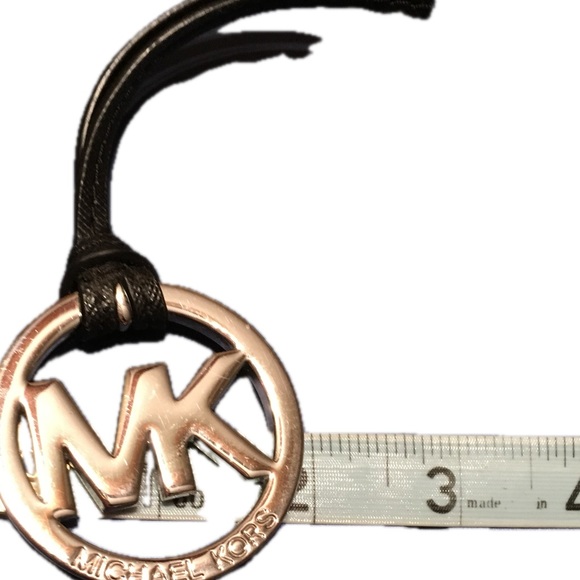 Michael Kors MK Charm Hang Tag Silver Tone Keychain Key Fob Charm - Picture 4 of 11